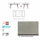 Varaschin Link trädgård bord med teak ben, H 75 cm Viadurini