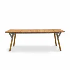 Varaschin Link teak trädgård matbord H 75 cm Viadurini
