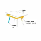 Varaschin Link teak trädgård matbord H 75 cm Viadurini