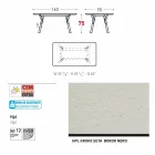 Varaschin Link Fast matbord trädgården eller inomhus H 75 cm Viadurini