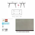 Varaschin Link Fast matbord trädgården eller inomhus H 75 cm Viadurini