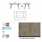 Varaschin Link Fast matbord trädgården eller inomhus H 75 cm Viadurini