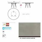 Varaschin länk Runda utomhus bord med teak ben, H 65cm Viadurini