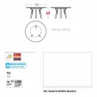 Varaschin länk Runda utomhus bord med teak ben, H 65cm Viadurini