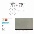 Varaschin länk Runda utomhus bord med teak ben, H 65cm Viadurini