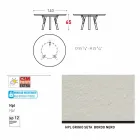 Varaschin länk Runda utomhus bord med teak ben, H 65cm Viadurini