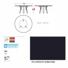 Varaschin länk Runda utomhus bord med teak ben, H 65cm Viadurini