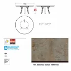 Varaschin Links runt bord för inomhus / utomhus modern design, H 65 cm Viadurini