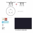 Varaschin Links runt bord för inomhus / utomhus modern design, H 65 cm Viadurini