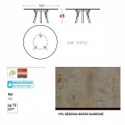 Varaschin Links runt bord för inomhus / utomhus modern design, H 65 cm Viadurini