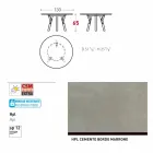 Varaschin Links runt bord för inomhus / utomhus modern design, H 65 cm Viadurini