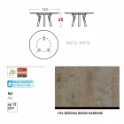 Varaschin Links runt bord för inomhus / utomhus modern design, H 65 cm Viadurini