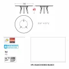 Varaschin Links runt bord för inomhus / utomhus modern design, H 65 cm Viadurini