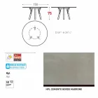 Varaschin länkar runt trädgård bord med teak ben, H 75cm Viadurini