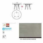 Varaschin länkar runt trädgård bord med teak ben, H 75cm Viadurini