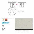 Varaschin länkar runt trädgård bord med teak ben, H 75cm Viadurini