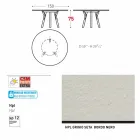 Varaschin länkar runt trädgård bord med teak ben, H 75cm Viadurini