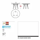 Varaschin länkar runt trädgård bord med teak ben, H 75cm Viadurini