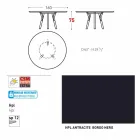 Varaschin Links Rundabords modern design trädgård, H 75 cm Viadurini