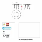 Varaschin Links Rundabords modern design trädgård, H 75 cm Viadurini