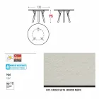 Varaschin Links Rundabords modern design trädgård, H 75 cm Viadurini