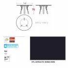 Varaschin Links Rundabords modern design trädgård, H 75 cm Viadurini