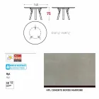 Varaschin Links Rundabords modern design trädgård, H 75 cm Viadurini