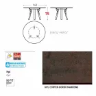 Varaschin Links Rundabords modern design trädgård, H 75 cm Viadurini