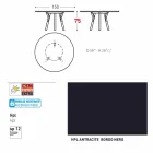 Varaschin Links Rundabords modern design trädgård, H 75 cm Viadurini