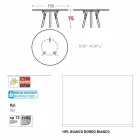 Varaschin Links Rundabords modern design trädgård, H 75 cm Viadurini