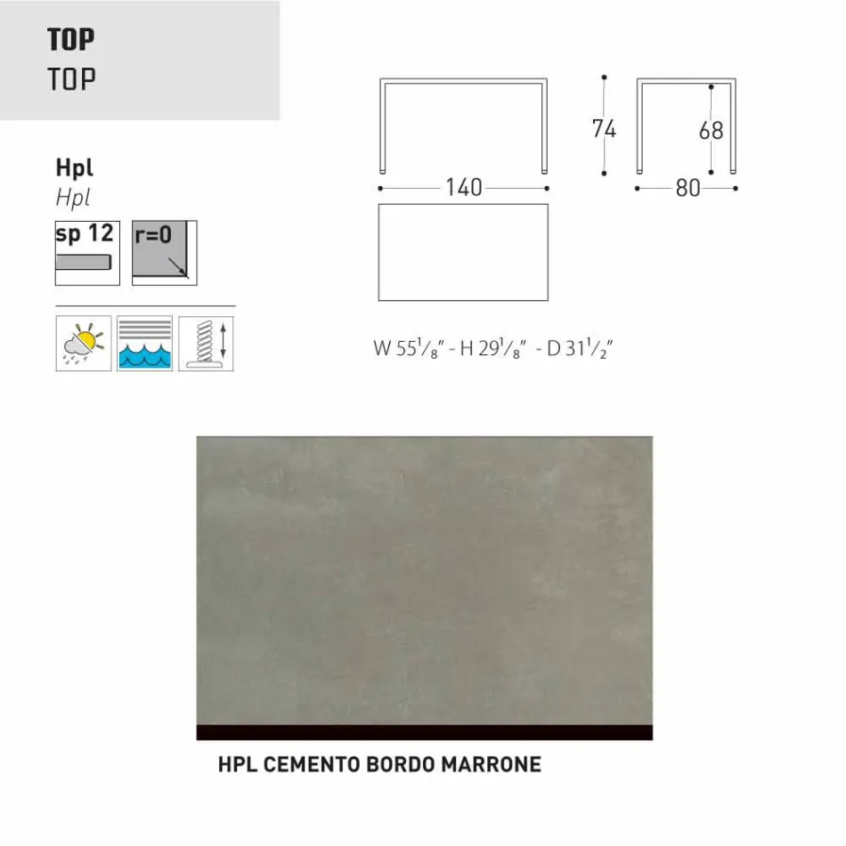 Varaschin Victor bord för att äta middag inomhus och trädgård, modern design Viadurini