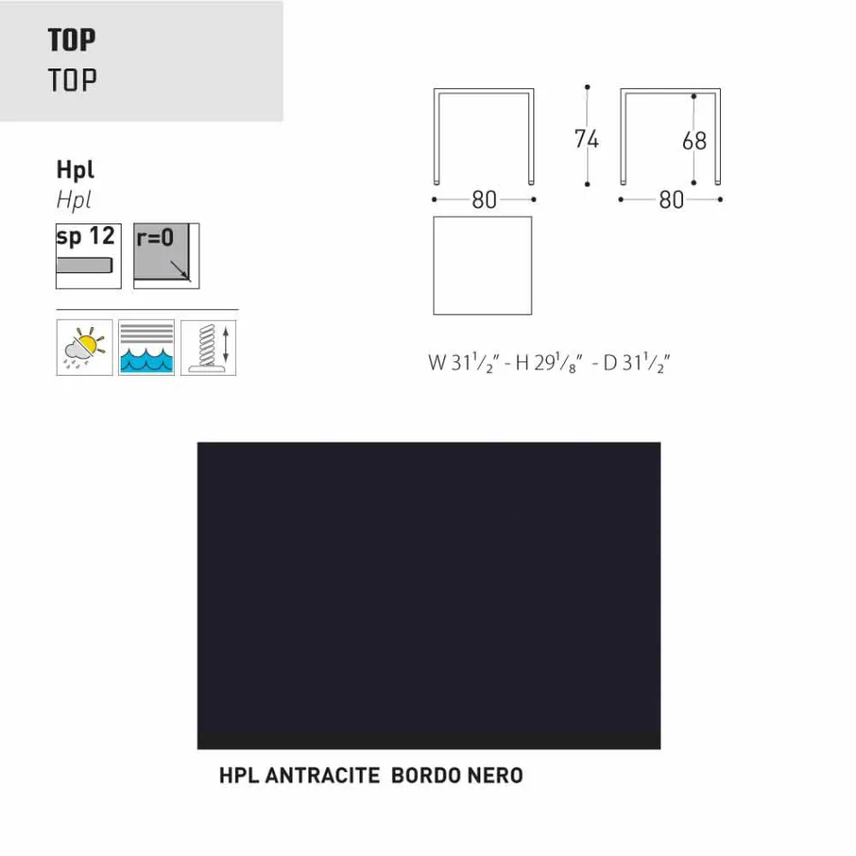 Varaschin Victor bord för att äta middag inomhus och trädgård, modern design Viadurini