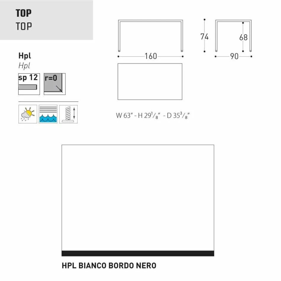 Varaschin Victor bord för att äta middag inomhus och trädgård, modern design Viadurini