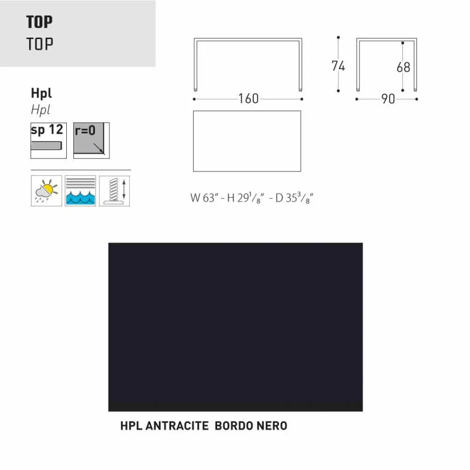 Varaschin Victor bord för att äta middag inomhus och trädgård, modern design Viadurini