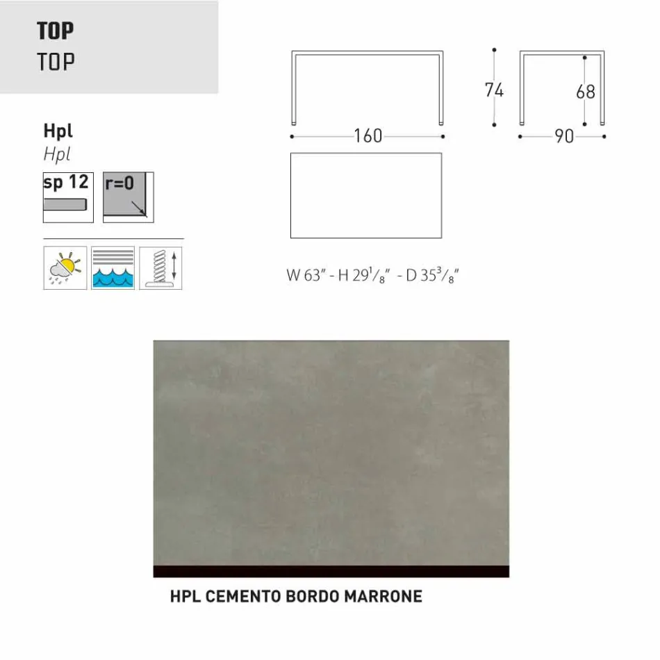 Varaschin Victor bord för att äta middag inomhus och trädgård, modern design Viadurini