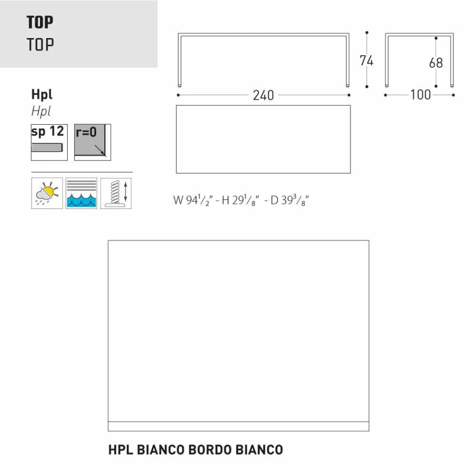 Varaschin Victor bord för att äta middag inomhus och trädgård, modern design Viadurini