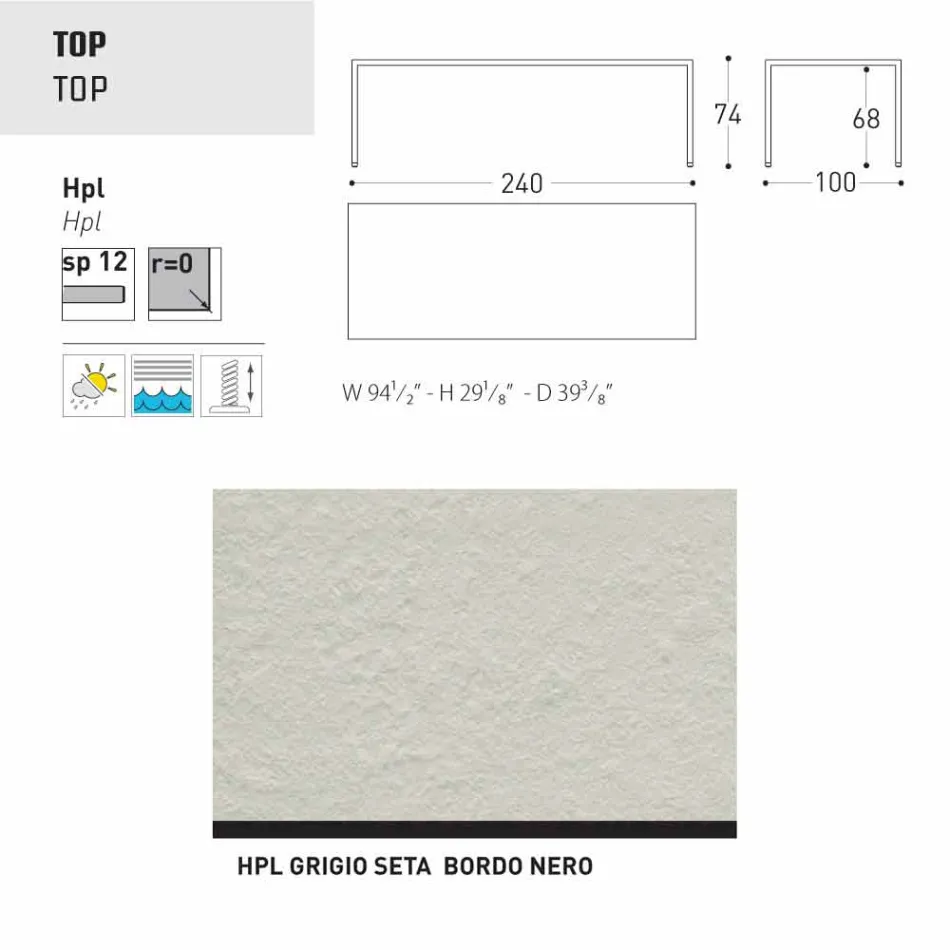 Varaschin Victor bord för att äta middag inomhus och trädgård, modern design Viadurini