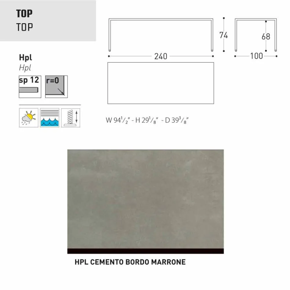 Varaschin Victor bord för att äta middag inomhus och trädgård, modern design Viadurini