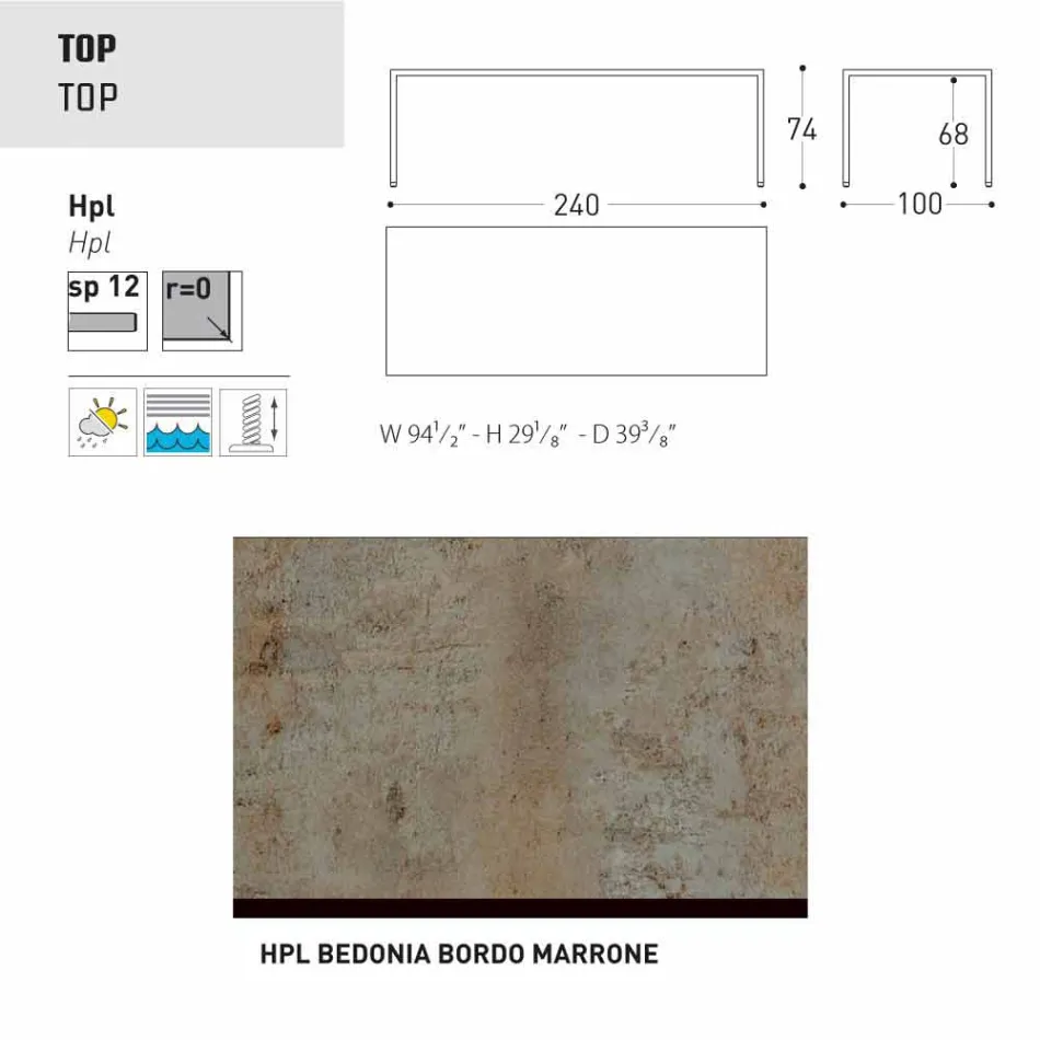 Varaschin Victor bord för att äta middag inomhus och trädgård, modern design Viadurini