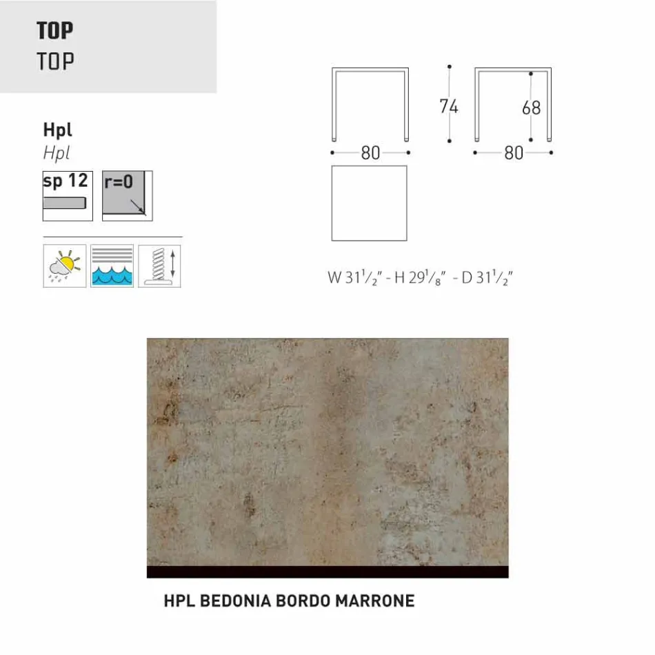 Varaschin Victor bord för att äta middag inomhus och trädgård, modern design Viadurini