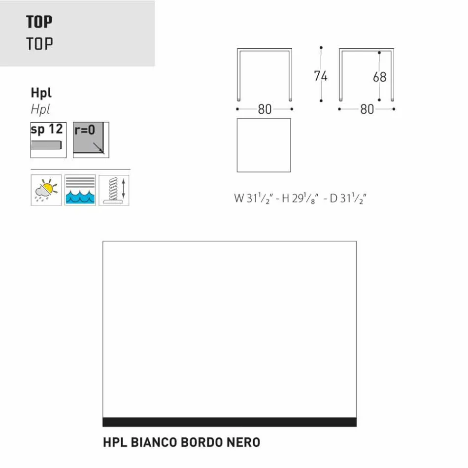 Varaschin Victor bord för att äta middag inomhus och trädgård, modern design Viadurini