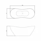 Modernt frittstående designbad gjort i Italien Ragusa Viadurini