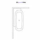 Vitt frittstående badkar i modern stil - Lipperiavas1 Viadurini