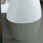 Vitt frittstående badkar i modern stil - Lipperiavas1 Viadurini