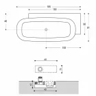 Vitt frittstående badkar i modern stil - Lipperiavas1 Viadurini