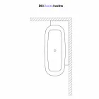 Vitt frittstående badkar i modern stil - Lipperiavas1 Viadurini