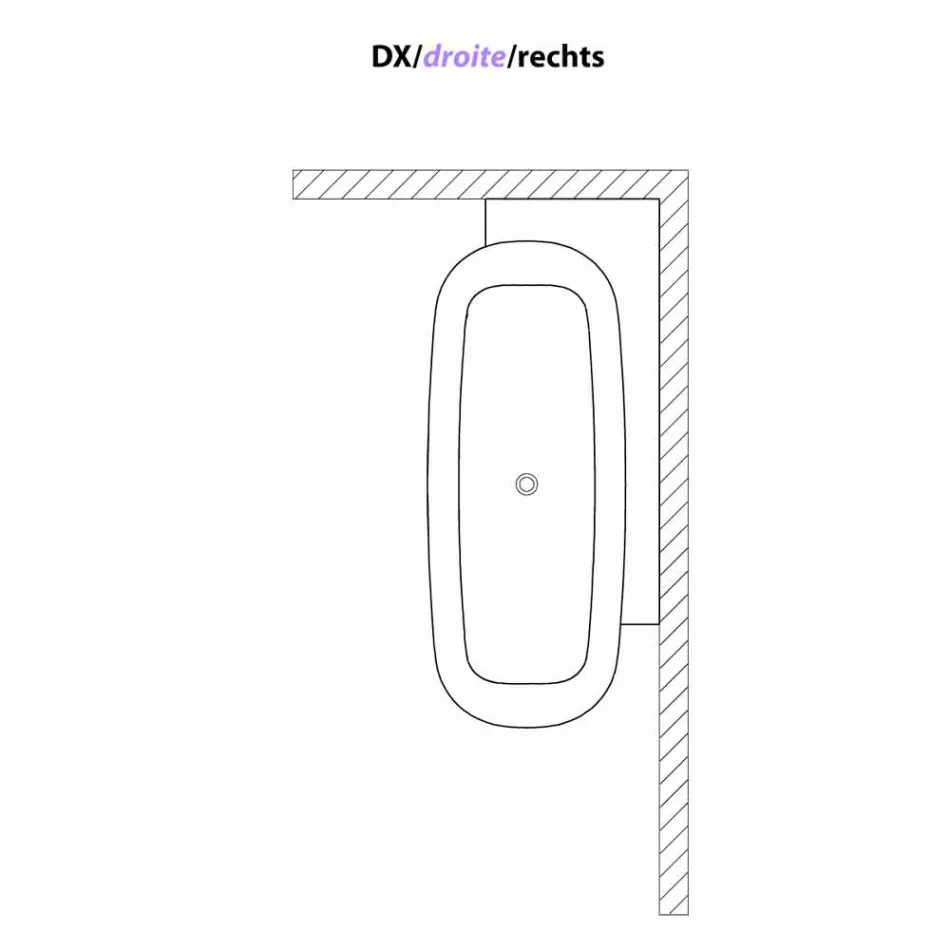 Vitt frittstående badkar i modern stil - Lipperiavas1 Viadurini