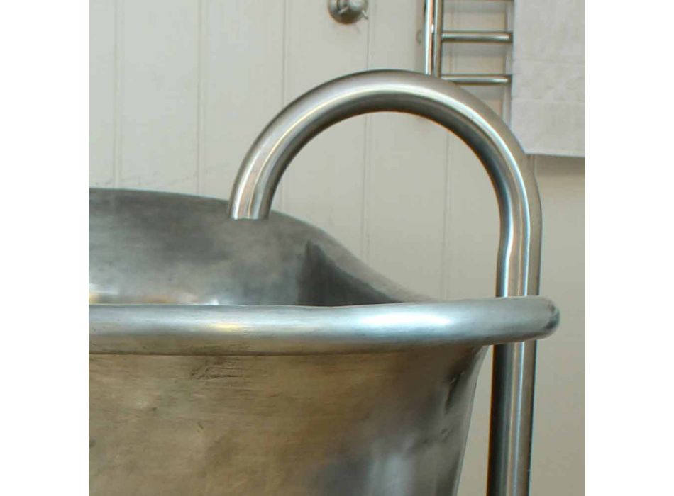 Badkar fristående kopparbadet färdigt i nickel Julia Viadurini