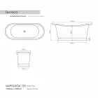 Badkar fristående kopparbadet färdigt i nickel Julia Viadurini