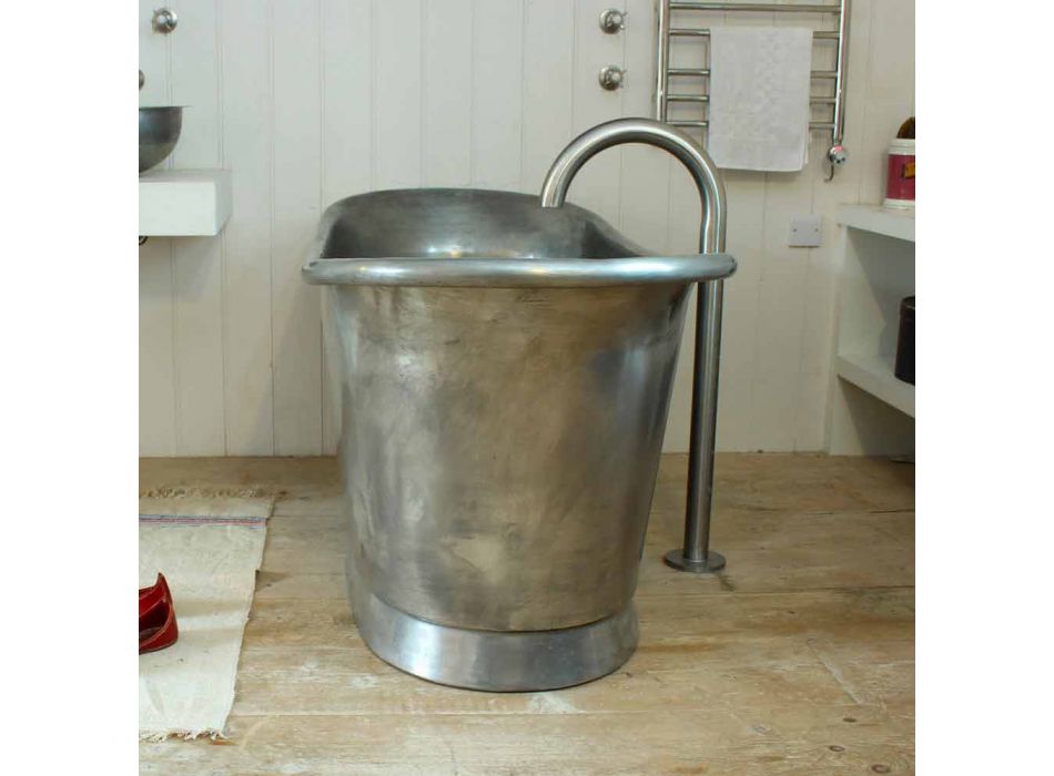 Badkar fristående kopparbadet färdigt i nickel Julia Viadurini